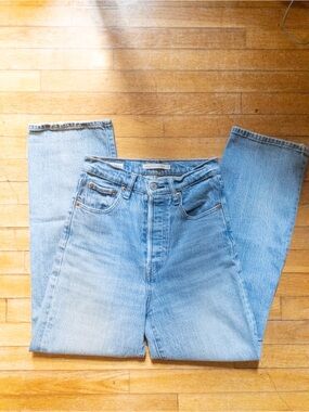 Light Blue Straight-Leg Jeans